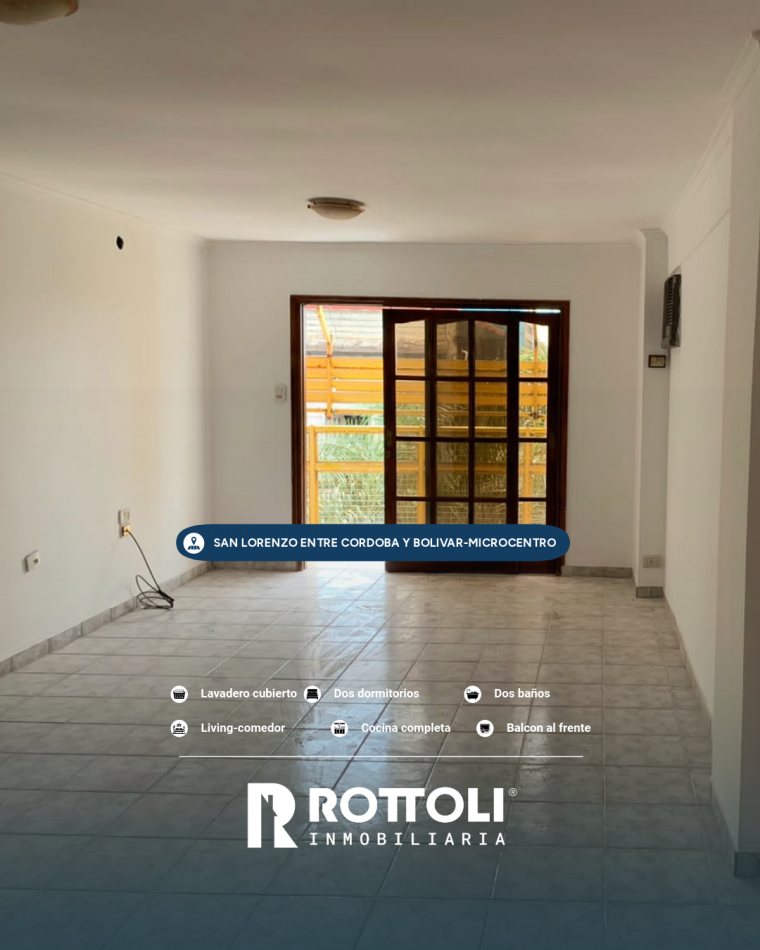 HERMOSO DEPARTAMENTO CENTRICO EN VENTA DE DOS DORMITORIOS
