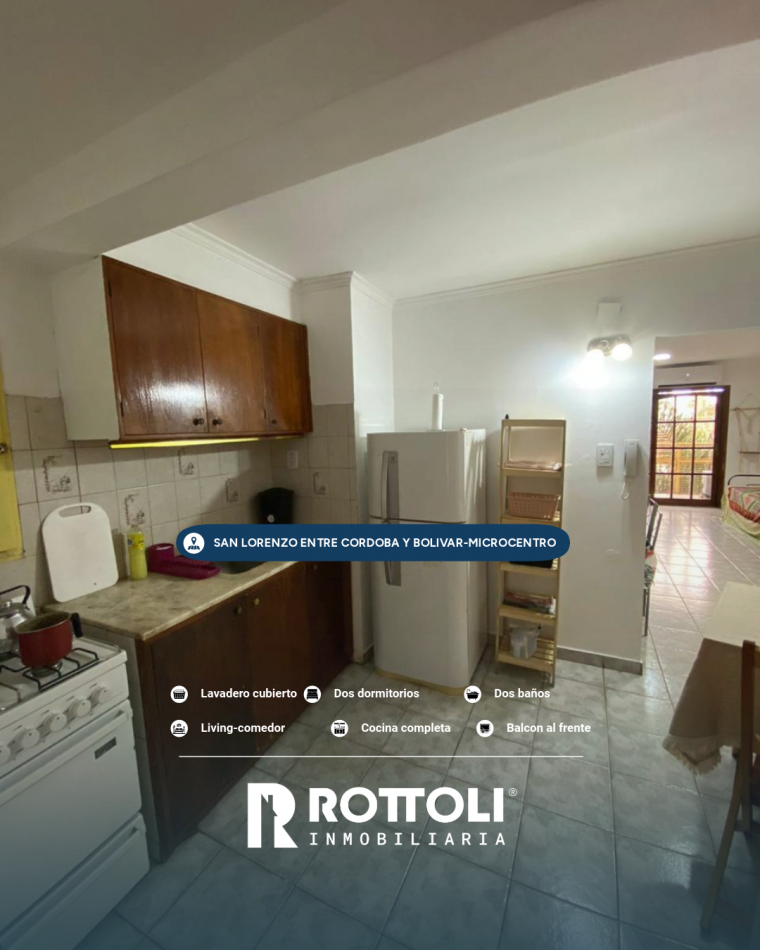 HERMOSO DEPARTAMENTO CENTRICO EN VENTA DE DOS DORMITORIOS
