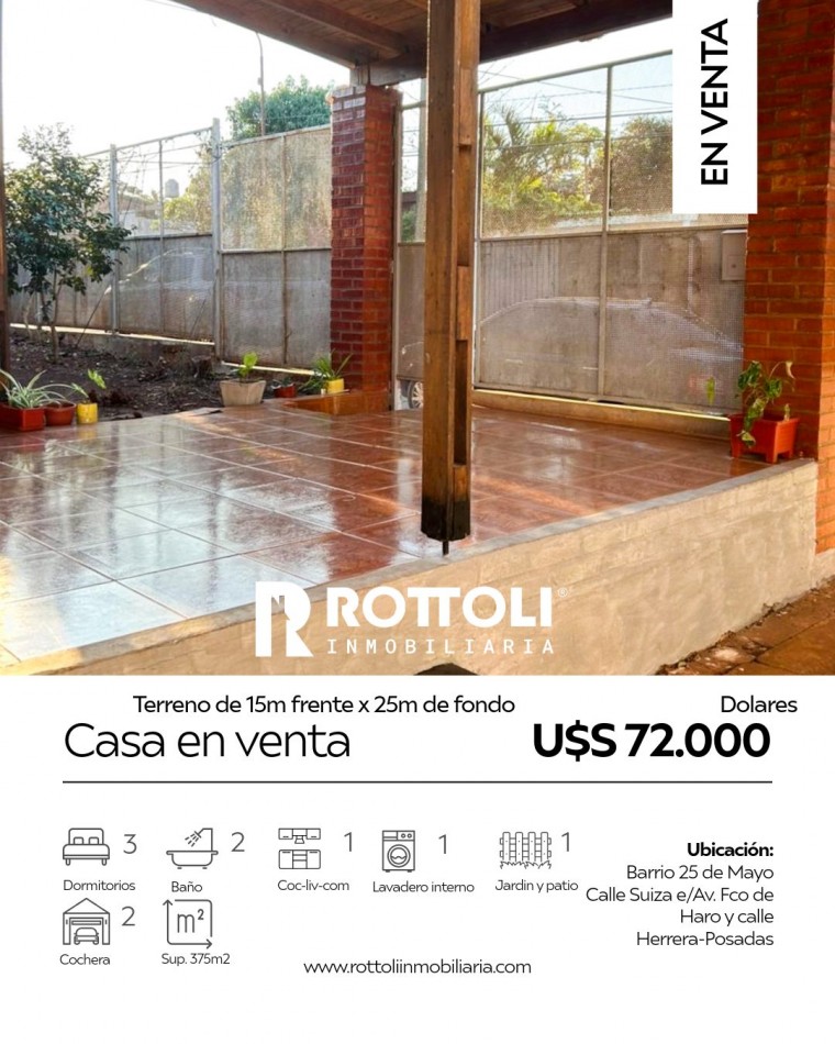 CASA DE TRES DORMITORIOS EN VENTA