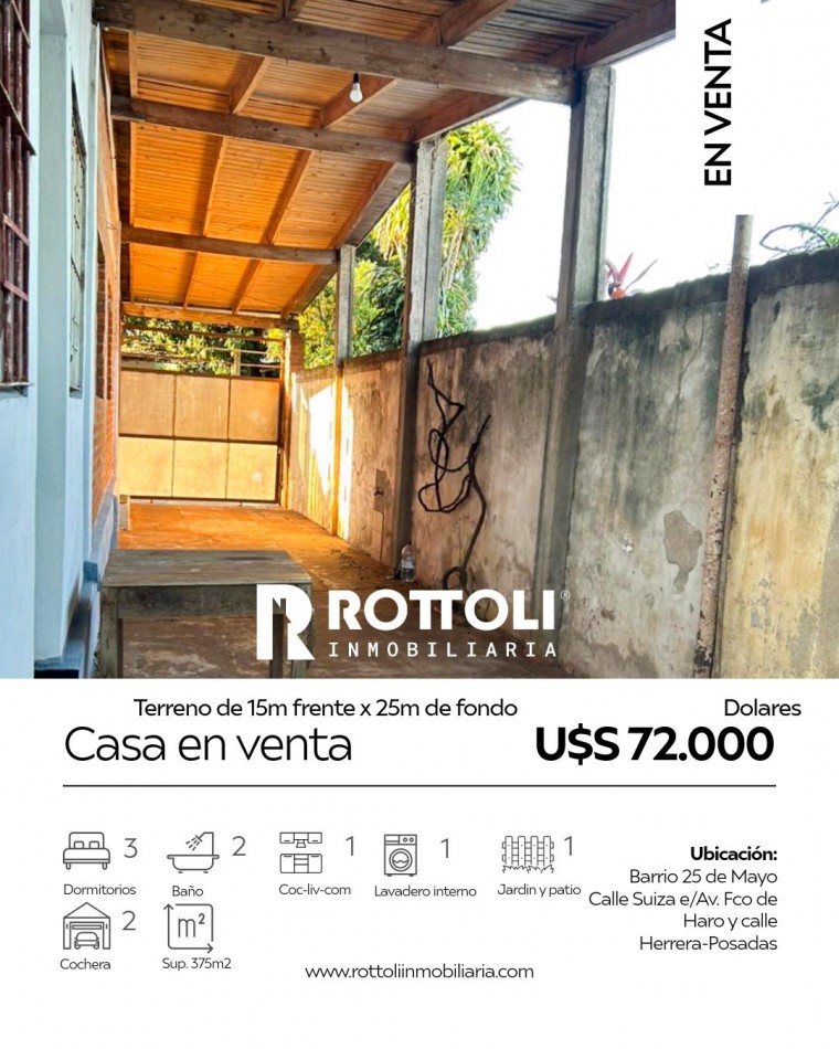 CASA DE TRES DORMITORIOS EN VENTA