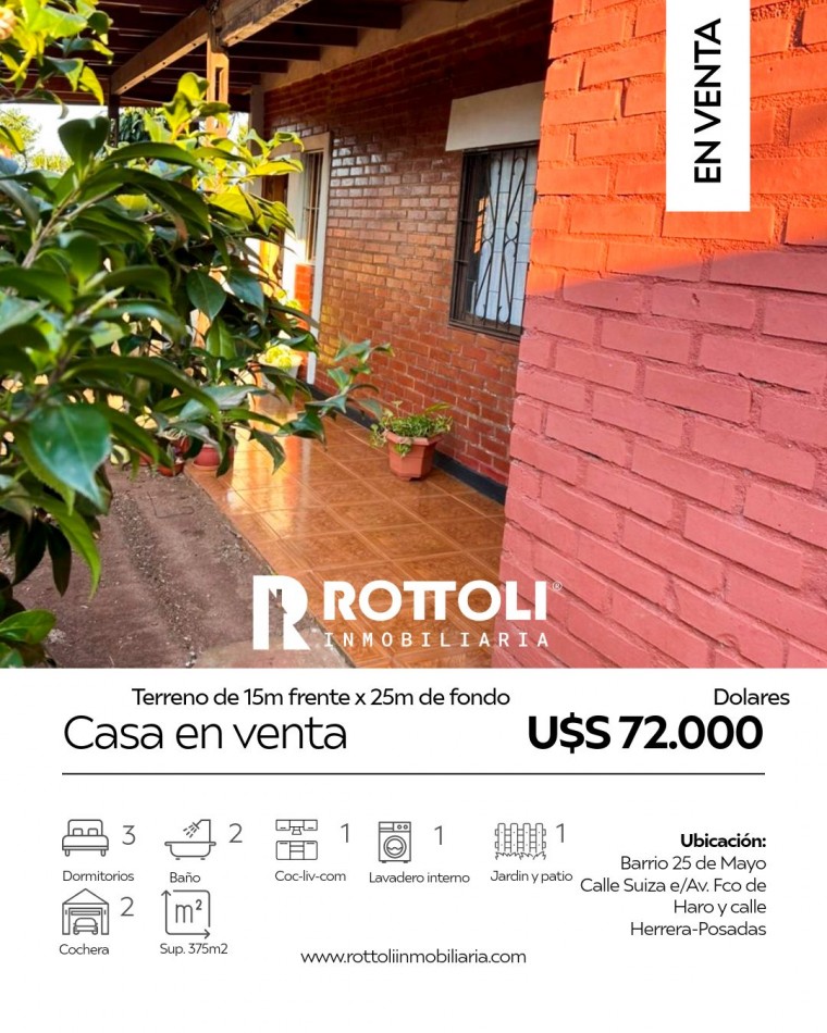 CASA DE TRES DORMITORIOS EN VENTA